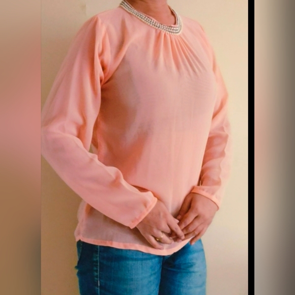 Sale - Vero moda pear beaded neck top - Picture 2 of 8